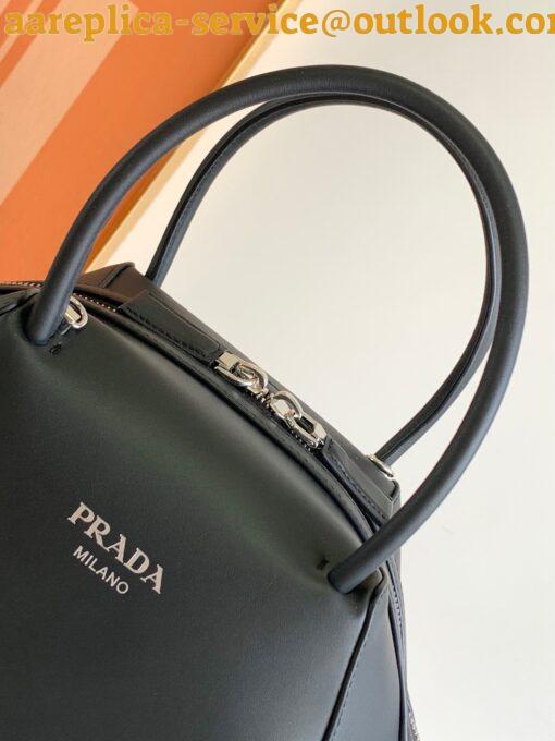 Replica Prada Supernova Small Top Handle Bag In Black Leather 11