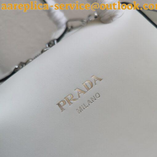 Replica Prada Supernova Small Top Handle Bag In White Leather 3