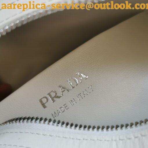 Replica Prada Supernova Small Top Handle Bag In White Leather 10