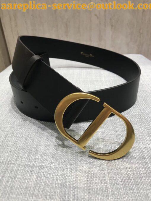 Replica Dior 30 Montaigne 35MM Belt In Black Smooth Calfskin 3