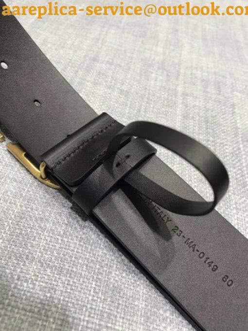 Replica Dior 30 Montaigne 35MM Belt In Black Smooth Calfskin 4