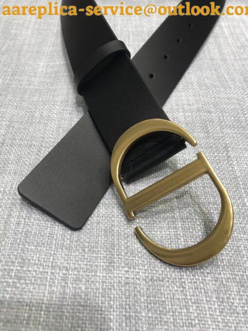 Replica Dior 30 Montaigne 35MM Belt In Black Smooth Calfskin 6