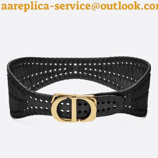 Replica Dior 30 Montaigne 40MM Belt In Black Calfskin 16