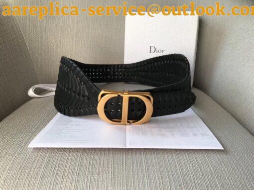 Replica Dior 30 Montaigne 40MM Belt In Black Calfskin 17