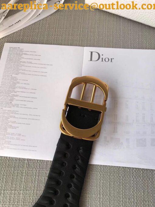 Replica Dior 30 Montaigne 40MM Belt In Black Calfskin 18