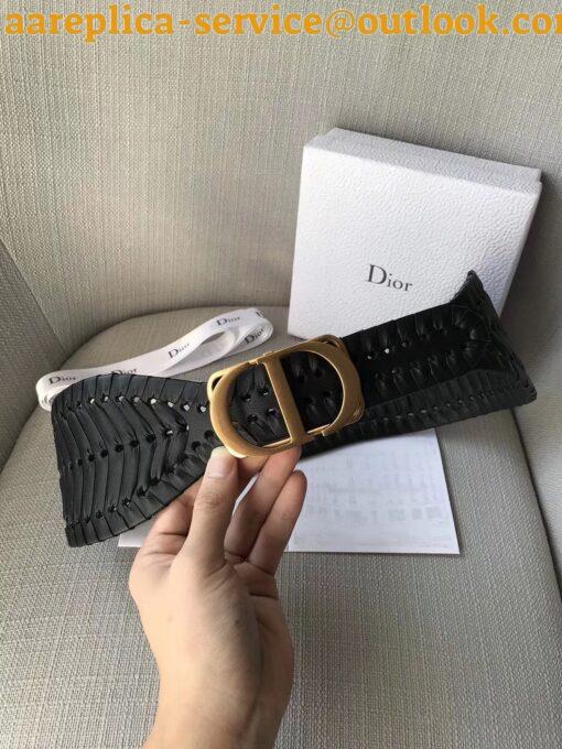 Replica Dior 30 Montaigne 40MM Belt In Black Calfskin 19