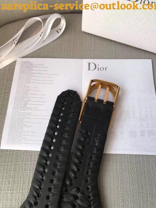 Replica Dior 30 Montaigne 40MM Belt In Black Calfskin 15