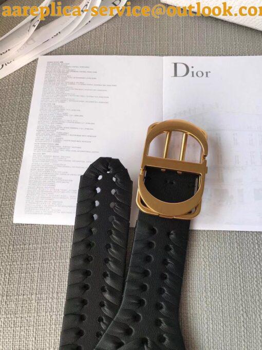 Replica Dior 30 Montaigne 40MM Belt In Black Calfskin 7