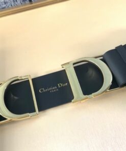 Replica Dior 30 Montaigne 40MM Belt In Black Smooth Calfskin