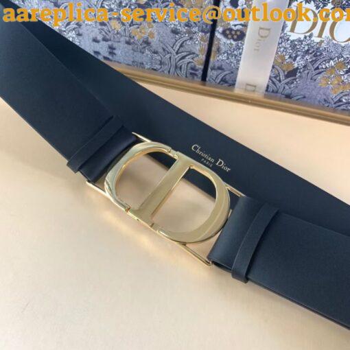 Replica Dior 30 Montaigne 40MM Belt In Black Smooth Calfskin 7