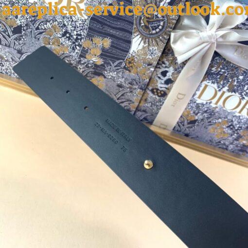 Replica Dior 30 Montaigne 40MM Belt In Black Smooth Calfskin 8