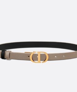 Replica Dior 30 Montaigne Reversible 20MM Belt in Grey and Black Calfskin