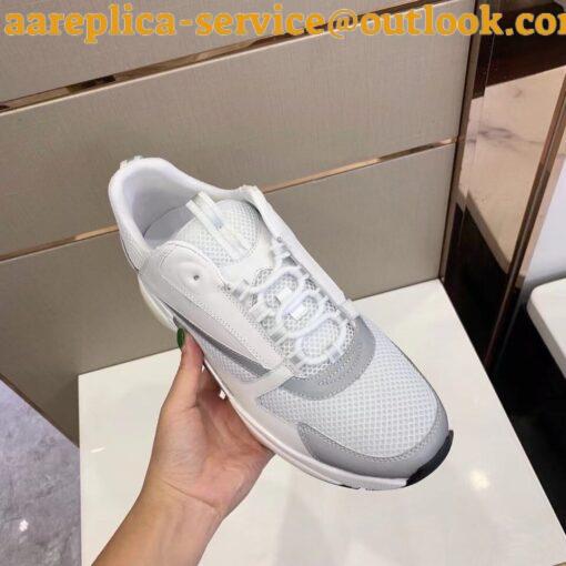 Replica Dior B22 Sneakers In White Leather and White Mesh 3