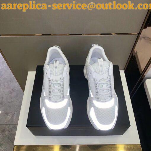 Replica Dior B22 Sneakers In White Leather and White Mesh 5