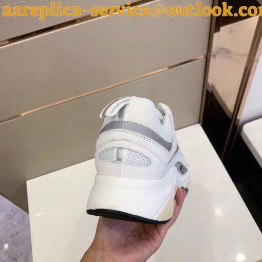 Replica Dior B22 Sneakers In White Leather and White Mesh 8