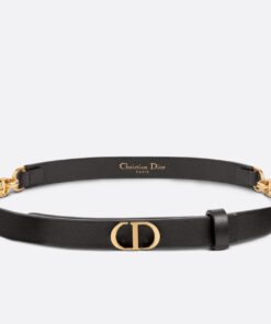 Replica Dior Caro 15MM Belt with Removable Pouch in Black Calfskin 2