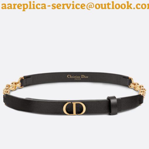 Replica Dior Caro 15MM Belt with Removable Pouch in Black Calfskin 2