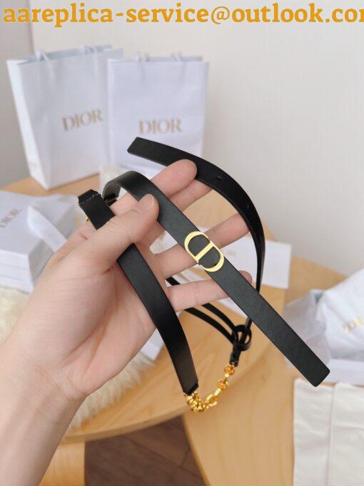 Replica Dior Caro 15MM Belt with Removable Pouch in Black Calfskin 5