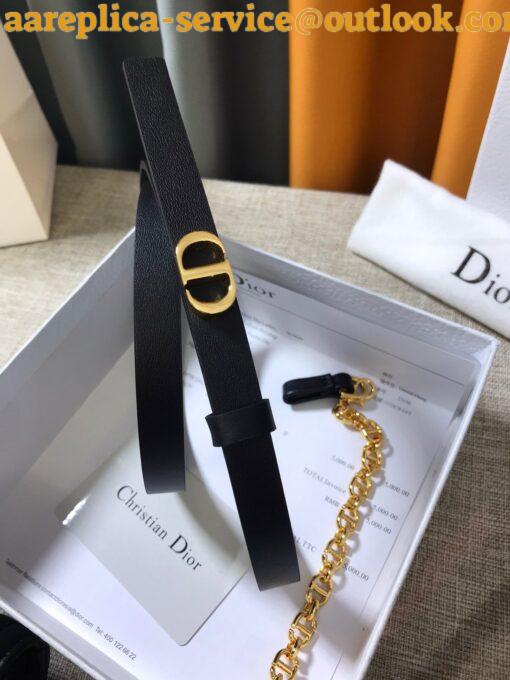 Replica Dior Caro 15MM Belt with Removable Pouch in Black Calfskin 13