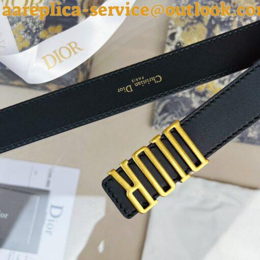 Replica Dior D-Fence 30MM Belt In Black Calfskin 3