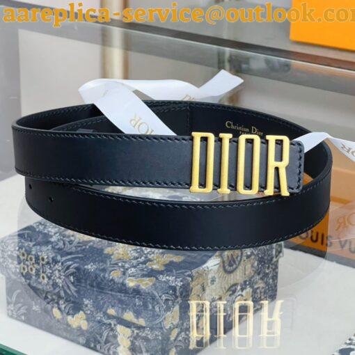 Replica Dior D-Fence 30MM Belt In Black Calfskin 6