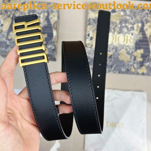 Replica Dior D-Fence 30MM Belt In Black Calfskin 9