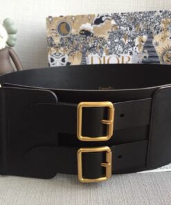 Replica Dior D-Waist Belt 100MM In Black Smooth Calfskin