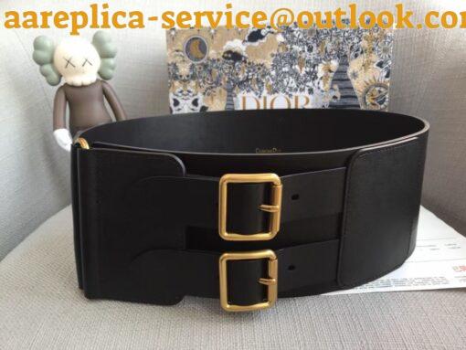 Replica Dior D-Waist Belt 100MM In Black Smooth Calfskin