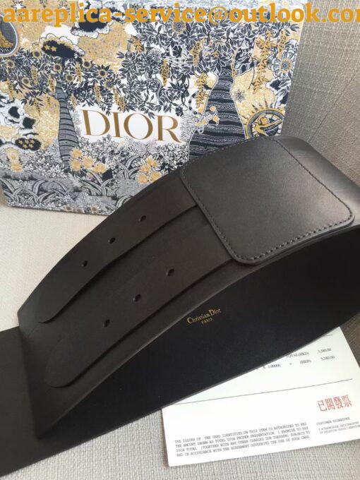 Replica Dior D-Waist Belt 100MM In Black Smooth Calfskin 8