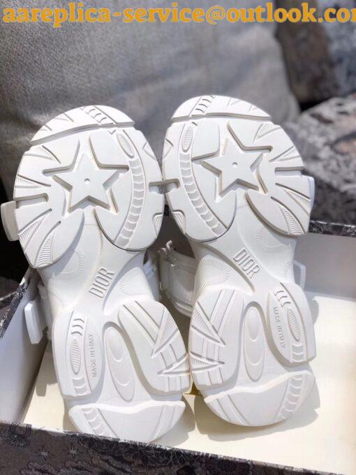 Replica Dior D-Wander Slides In White Camouflage Fabric 8