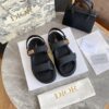 Replica Dior Dioract Sandals In Black Shearling 20