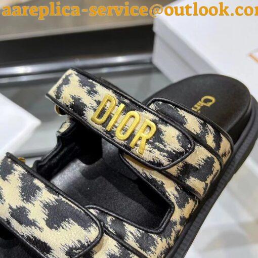 Replica Dior DiorAct Slides In Beige Multicolor Mizza Printed Technical Fabric 7