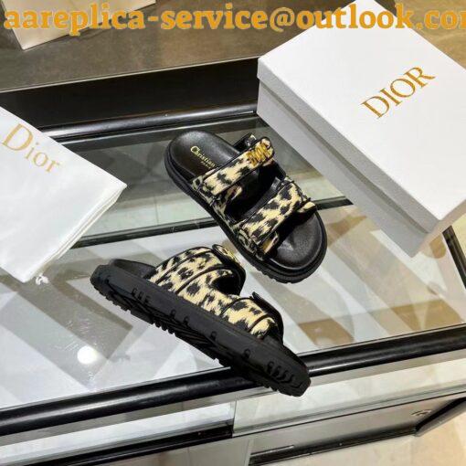 Replica Dior DiorAct Slides In Beige Multicolor Mizza Printed Technical Fabric 9