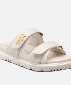 Replica Dior DiorAct Slides In White Lambskin 2