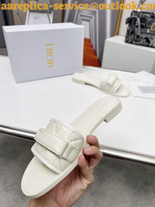 Replica Dior Dio(r)evolution Slide Sandals In White Calfskin 7