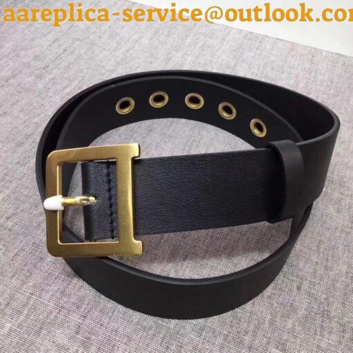 Replica Dior Diorquake 35MM Belt In Black Calfskin 3