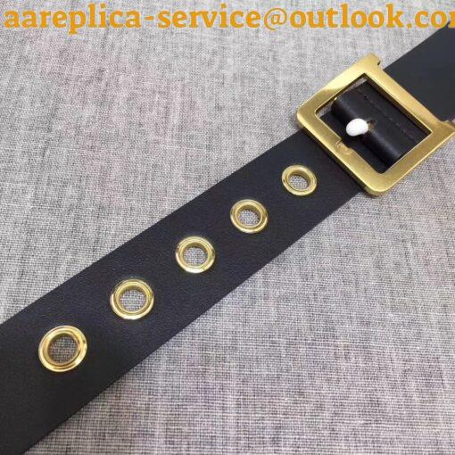 Replica Dior Diorquake 35MM Belt In Black Calfskin 4