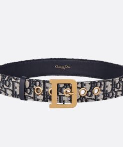 Replica Dior Diorquake 35MM Belt In Blue Oblique Canvas 2