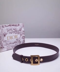 Replica Dior Diorquake 35MM Belt In Bordeaux Calfskin