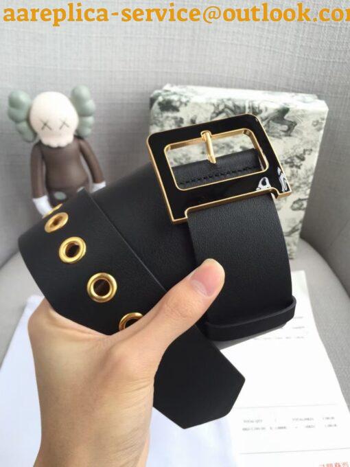 Replica Dior Diorquake 55MM Belt In Black Smooth Calfskin 8