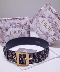 Replica Dior Diorquake 55MM Belt In Blue Oblique Canvas