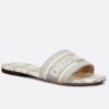 Replica Dior Dway Slides In Blue Check’n’Dior Embroidered Cotton 10