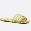 Replica Dior Dway Slides In Grey Check’n’Dior Embroidered Cotton 10