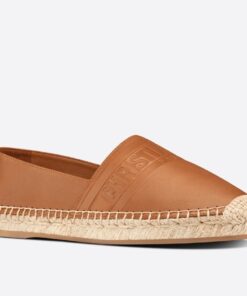 Replica Dior Granville Espadrilles In Brown Embossed Lambskin 2