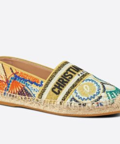 Replica Dior Granville Espadrilles In Lights Embroidered Cotton 2