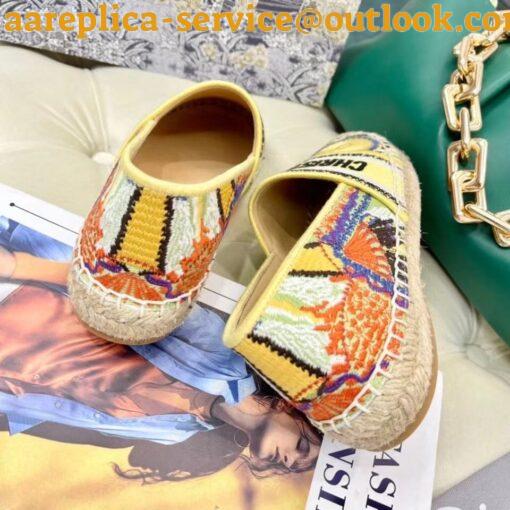 Replica Dior Granville Espadrilles In Lights Embroidered Cotton 12