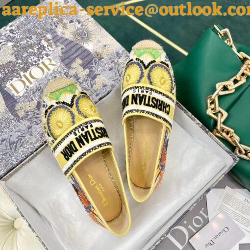 Replica Dior Granville Espadrilles In Lights Embroidered Cotton 14