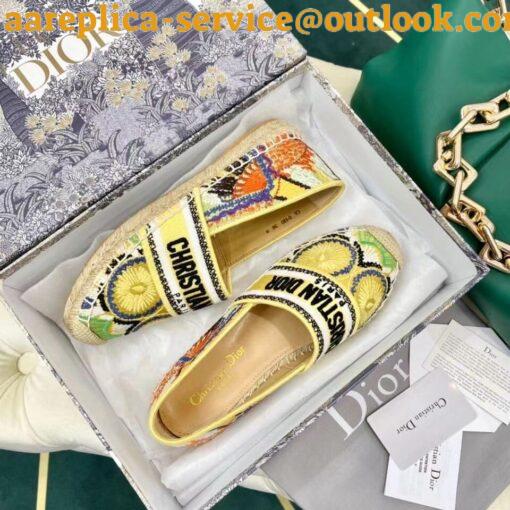 Replica Dior Granville Espadrilles In Lights Embroidered Cotton 15