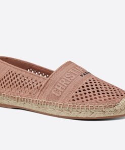 Replica Dior Granville Espadrilles In Nude Mesh Embroidery 2