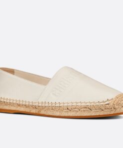 Replica Dior Granville Espadrilles In White Embossed Lambskin 2